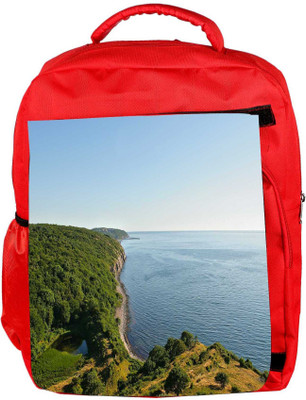 

Snoogg Eco Friendly Canvas Sea Side Forest Designer Backpack Rucksack School Travel Unisex Casual Canvas Bag Bookbag Satchel 5 L Backpack(Red)