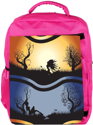 

Snoogg Eco Friendly Canvas Abstract Background Backpack Rucksack School Travel Unisex Casual Canvas Bag Bookbag Satchel 5 L Backpack(Pink)