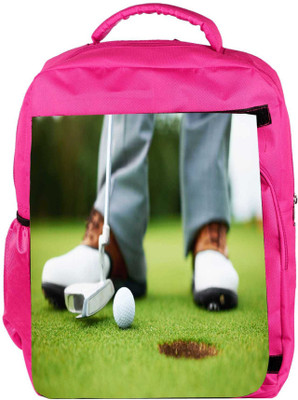 

Snoogg Eco Friendly Canvas Ball And Hole Designer Backpack Rucksack School Travel Unisex Casual Canvas Bag Bookbag Satchel 5 L Backpack(Pink)