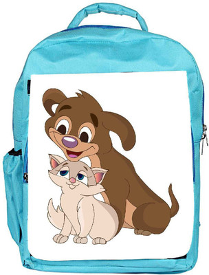 

Snoogg Eco Friendly Canvas Cat Backpack Rucksack School Travel Unisex Casual Canvas Bag Bookbag Satchel 5 L Backpack(Blue)