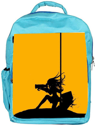 

Snoogg Eco Friendly Canvas Women And Bullets 2490 Backpack Rucksack School Travel Unisex Casual Canvas Bag Bookbag Satchel 5 L Backpack(Blue)