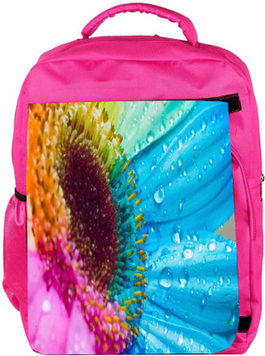 

Snoogg Eco Friendly Canvas Water Colorful Flowers Designer Backpack Rucksack School Travel Unisex Casual Canvas Bag Bookbag Satchel 5 L Backpack(Pink)