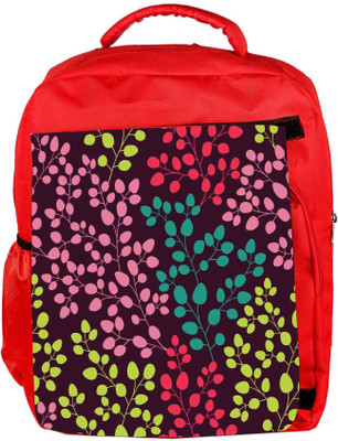 

Snoogg Eco Friendly Canvas Coloful Leaves Designer Backpack Rucksack School Travel Unisex Casual Canvas Bag Bookbag Satchel 5 L Backpack(Red)