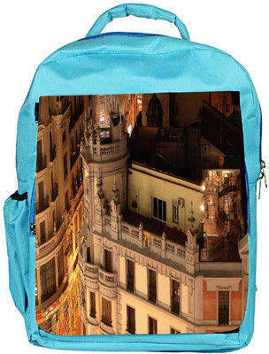 

Snoogg Eco Friendly Canvas White Houses Designer Backpack Rucksack School Travel Unisex Casual Canvas Bag Bookbag Satchel 5 L Backpack(Blue)