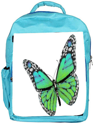

Snoogg Eco Friendly Canvas Green Butterfly Backpack Rucksack School Travel Unisex Casual Canvas Bag Bookbag Satchel 5 L Backpack(Blue)
