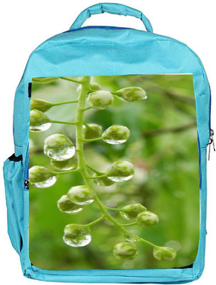 

Snoogg Eco Friendly Canvas Green Spring Tree Raindrops Designer Backpack Rucksack School Travel Unisex Casual Canvas Bag Bookbag Satchel 5 L Backpack(Blue)