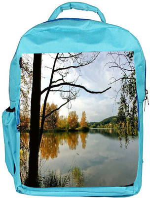 

Snoogg Eco Friendly Canvas River Side Trees Designer Backpack Rucksack School Travel Unisex Casual Canvas Bag Bookbag Satchel 5 L Backpack(Blue)