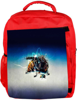 

Snoogg Eco Friendly Canvas Abstract Bee Designer Backpack Rucksack School Travel Unisex Casual Canvas Bag Bookbag Satchel 5 L Backpack(Red)