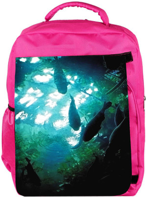 

Snoogg Eco Friendly Canvas Aquarium Fishes Backpack Rucksack School Travel Unisex Casual Canvas Bag Bookbag Satchel 5 L Backpack(Pink)