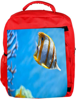 

Snoogg Eco Friendly Canvas Colorful Fish Designer Backpack Rucksack School Travel Unisex Casual Canvas Bag Bookbag Satchel 5 L Backpack(Red)
