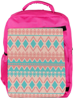 

Snoogg Eco Friendly Canvas Light Pink And Blue Aztec Backpack Rucksack School Travel Unisex Casual Canvas Bag Bookbag Satchel 5 L Backpack(Pink)