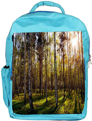

Snoogg Eco Friendly Canvas Clean Forest Designer Backpack Rucksack School Travel Unisex Casual Canvas Bag Bookbag Satchel 5 L Backpack(Blue)