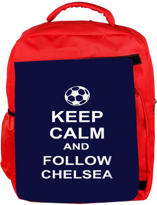 

Snoogg Eco Friendly Canvas Keep Calm And Follow Chelsea Backpack Rucksack School Travel Unisex Casual Canvas Bag Bookbag Satchel 5 L Backpack(Red)