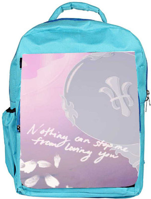 

Snoogg Eco Friendly Canvas No Stopping Love Backpack Rucksack School Travel Unisex Casual Canvas Bag Bookbag Satchel 5 L Backpack(Blue)