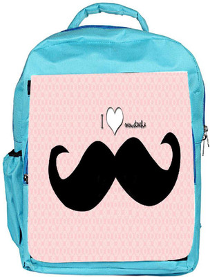 

Snoogg Eco Friendly Canvas I Love Mustache Backpack Rucksack School Travel Unisex Casual Canvas Bag Bookbag Satchel 5 L Backpack(Blue)