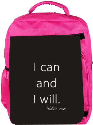 

Snoogg Eco Friendly Canvas Watch Me! Backpack Rucksack School Travel Unisex Casual Canvas Bag Bookbag Satchel 5 L Backpack(Pink)