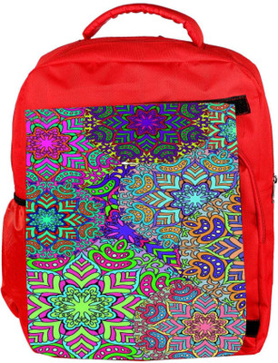 

Snoogg Eco Friendly Canvas Electric Garment Pattern 2420 Backpack Rucksack School Travel Unisex Casual Canvas Bag Bookbag Satchel 5 L Backpack(Red)