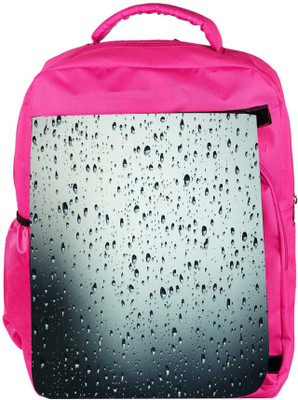 

Snoogg Eco Friendly Canvas Grey Water Drops Designer Backpack Rucksack School Travel Unisex Casual Canvas Bag Bookbag Satchel 5 L Backpack(Pink)