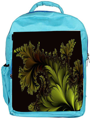 

Snoogg Eco Friendly Canvas Fractal Leaf Abstract Designer Backpack Rucksack School Travel Unisex Casual Canvas Bag Bookbag Satchel 5 L Backpack(Blue)