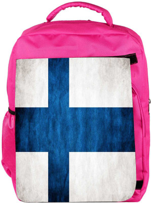 

Snoogg Eco Friendly Canvas Blue Cross Designer Backpack Rucksack School Travel Unisex Casual Canvas Bag Bookbag Satchel 5 L Backpack(Pink)