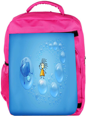

Snoogg Eco Friendly Canvas Girl In A Bubble Designer Backpack Rucksack School Travel Unisex Casual Canvas Bag Bookbag Satchel 5 L Backpack(Pink)
