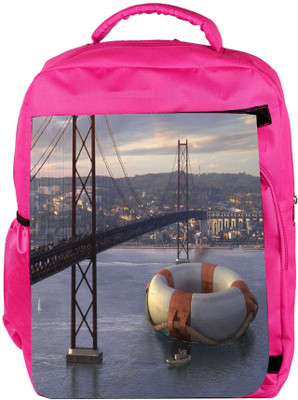 

Snoogg Eco Friendly Canvas Big Tube Designer Backpack Rucksack School Travel Unisex Casual Canvas Bag Bookbag Satchel 5 L Backpack(Pink)