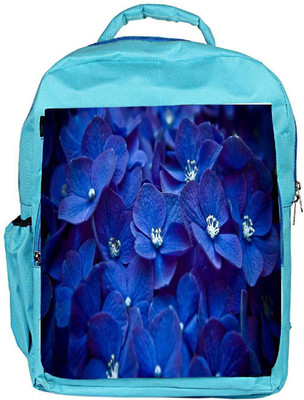 

Snoogg Eco Friendly Canvas Blue Flower Designer Backpack Rucksack School Travel Unisex Casual Canvas Bag Bookbag Satchel 5 L Backpack(Blue)