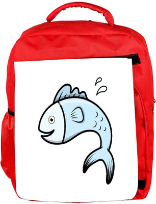 

Snoogg Eco Friendly Canvas Cute Cartoon Fish Vector Backpack Rucksack School Travel Unisex Casual Canvas Bag Bookbag Satchel 5 L Backpack(Red)