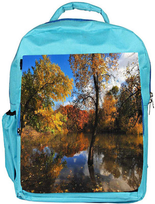 

Snoogg Eco Friendly Canvas Small Lake In Forest Designer Backpack Rucksack School Travel Unisex Casual Canvas Bag Bookbag Satchel 5 L Backpack(Blue)