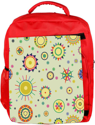 

Snoogg Eco Friendly Canvas Yellow Pattern Design Designer Backpack Rucksack School Travel Unisex Casual Canvas Bag Bookbag Satchel 5 L Backpack(Red)