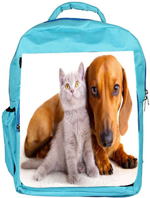 

Snoogg Eco Friendly Canvas Best Friends Designer Backpack Rucksack School Travel Unisex Casual Canvas Bag Bookbag Satchel 5 L Backpack(Blue)