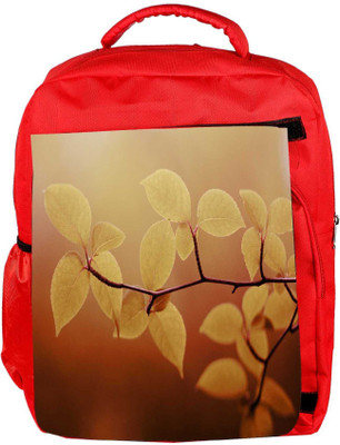 

Snoogg Eco Friendly Canvas Lite Green Leaves Designer Backpack Rucksack School Travel Unisex Casual Canvas Bag Bookbag Satchel 5 L Backpack(Red)