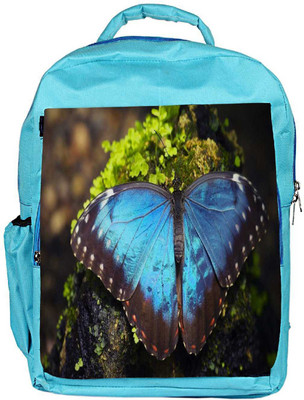 

Snoogg Eco Friendly Canvas Blue Butterfly Designer Backpack Rucksack School Travel Unisex Casual Canvas Bag Bookbag Satchel 5 L Backpack(Blue)
