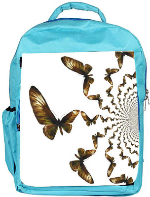 

Snoogg Eco Friendly Canvas Kaleidoscopic Butterflies Backpack Rucksack School Travel Unisex Casual Canvas Bag Bookbag Satchel 5 L Backpack(Blue)