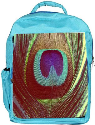 

Snoogg Eco Friendly Canvas Peacock Feather Close Up Backpack Rucksack School Travel Unisex Casual Canvas Bag Bookbag Satchel 5 L Backpack(Blue)