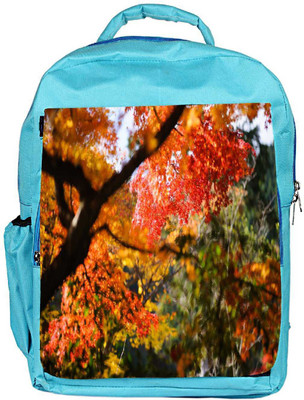 

Snoogg Eco Friendly Canvas Red Leaves Tree Designer Backpack Rucksack School Travel Unisex Casual Canvas Bag Bookbag Satchel 5 L Backpack(Blue)