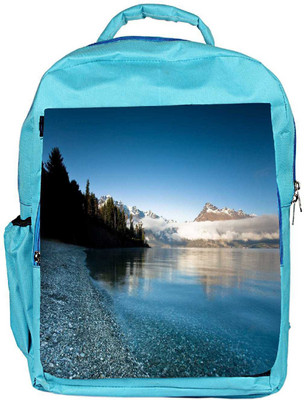 

Snoogg Eco Friendly Canvas Crystal Beach Designer Backpack Rucksack School Travel Unisex Casual Canvas Bag Bookbag Satchel 5 L Backpack(Blue)