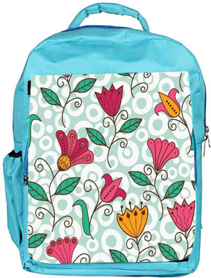 

Snoogg Eco Friendly Canvas Seamless Texture With Flowers And Butterflies Endless Floral Pattern Backpack Rucksack School Travel Unisex Casual Canvas Bag Bookbag Satchel 5 L Backpack(Blue)