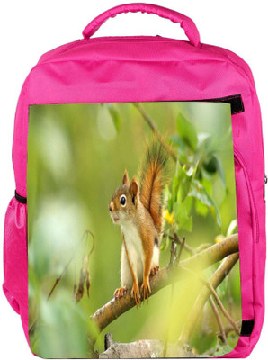 

Snoogg Eco Friendly Canvas Squarril On Branch Designer Backpack Rucksack School Travel Unisex Casual Canvas Bag Bookbag Satchel 5 L Backpack(Pink)