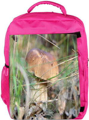 

Snoogg Eco Friendly Canvas Cream Mushrrom Designer Backpack Rucksack School Travel Unisex Casual Canvas Bag Bookbag Satchel 5 L Backpack(Pink)