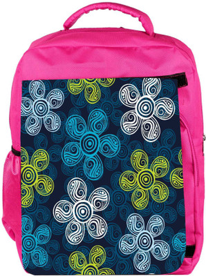 

Snoogg Eco Friendly Canvas Multicolor Flowers Designer Backpack Rucksack School Travel Unisex Casual Canvas Bag Bookbag Satchel 5 L Backpack(Pink)