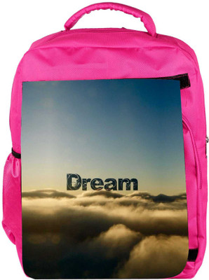 

Snoogg Eco Friendly Canvas Dream Clouds Backpack Rucksack School Travel Unisex Casual Canvas Bag Bookbag Satchel 5 L Backpack(Pink)