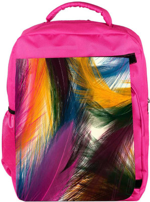 

Snoogg Eco Friendly Canvas Feather Strokes Backpack Rucksack School Travel Unisex Casual Canvas Bag Bookbag Satchel 5 L Backpack(Pink)