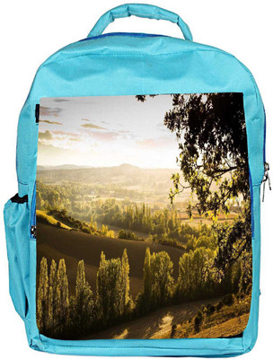 

Snoogg Eco Friendly Canvas Green Plants Designer Backpack Rucksack School Travel Unisex Casual Canvas Bag Bookbag Satchel 5 L Backpack(Blue)