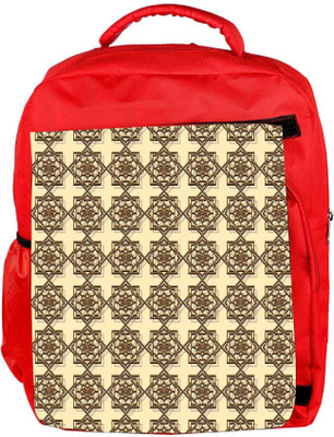 

Snoogg Eco Friendly Canvas Abstract Brown Pattern Design Designer Backpack Rucksack School Travel Unisex Casual Canvas Bag Bookbag Satchel 5 L Backpack(Red)