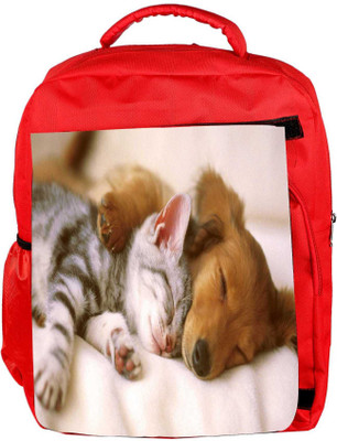 

Snoogg Eco Friendly Canvas Babies Sleeping Designer Backpack Rucksack School Travel Unisex Casual Canvas Bag Bookbag Satchel 5 L Backpack(Red)