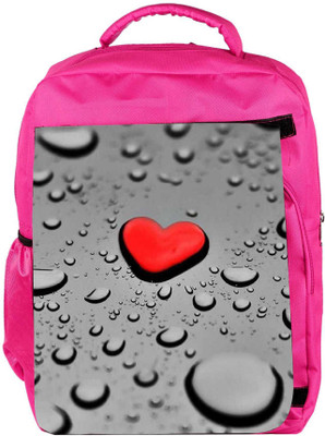 

Snoogg Eco Friendly Canvas Red Drop Heart Backpack Rucksack School Travel Unisex Casual Canvas Bag Bookbag Satchel 5 L Backpack(Pink)
