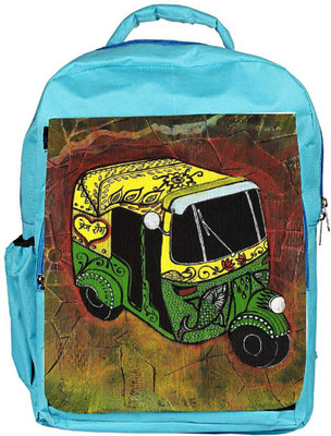 

Snoogg Eco Friendly Canvas New Delhi Auto Rickshaw 2889 Backpack Rucksack School Travel Unisex Casual Canvas Bag Bookbag Satchel 5 L Backpack(Blue)