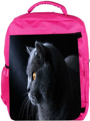 

Snoogg Eco Friendly Canvas British Shorthair Cat Animal Designer Backpack Rucksack School Travel Unisex Casual Canvas Bag Bookbag Satchel 5 L Backpack(Pink)
