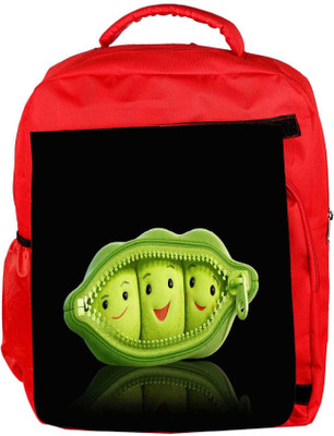 

Snoogg Eco Friendly Canvas Grren Peas Designer Backpack Rucksack School Travel Unisex Casual Canvas Bag Bookbag Satchel 5 L Backpack(Red)